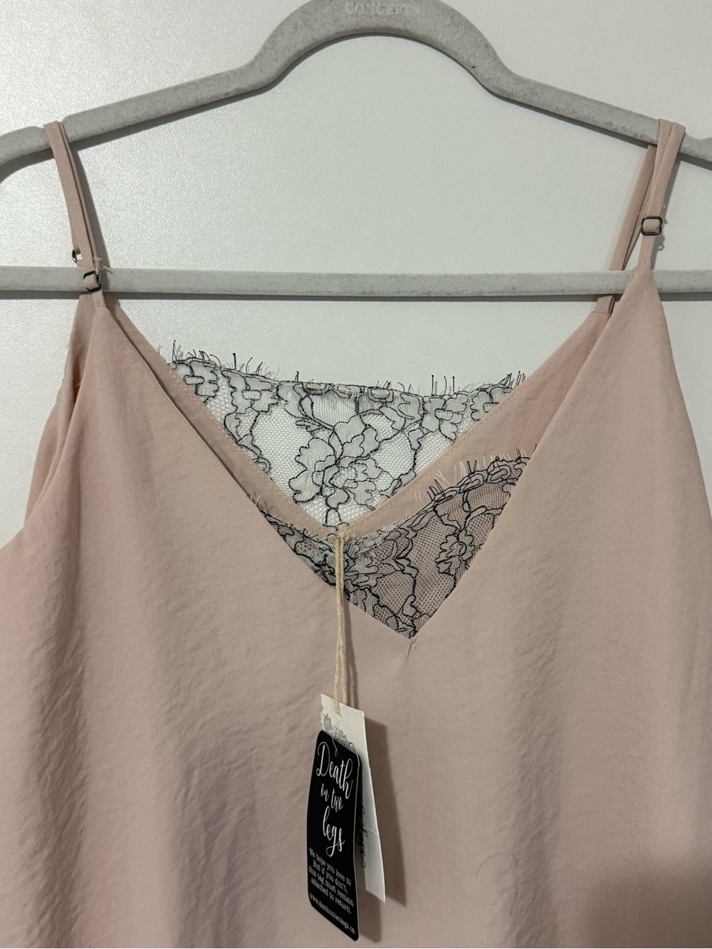 172. Grace & Lace NWT Blush Pink Lace-Trim Camisole - Picture 2 of 7